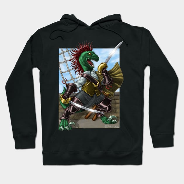 Velociraptor Swashbuckler Hoodie by adefelice